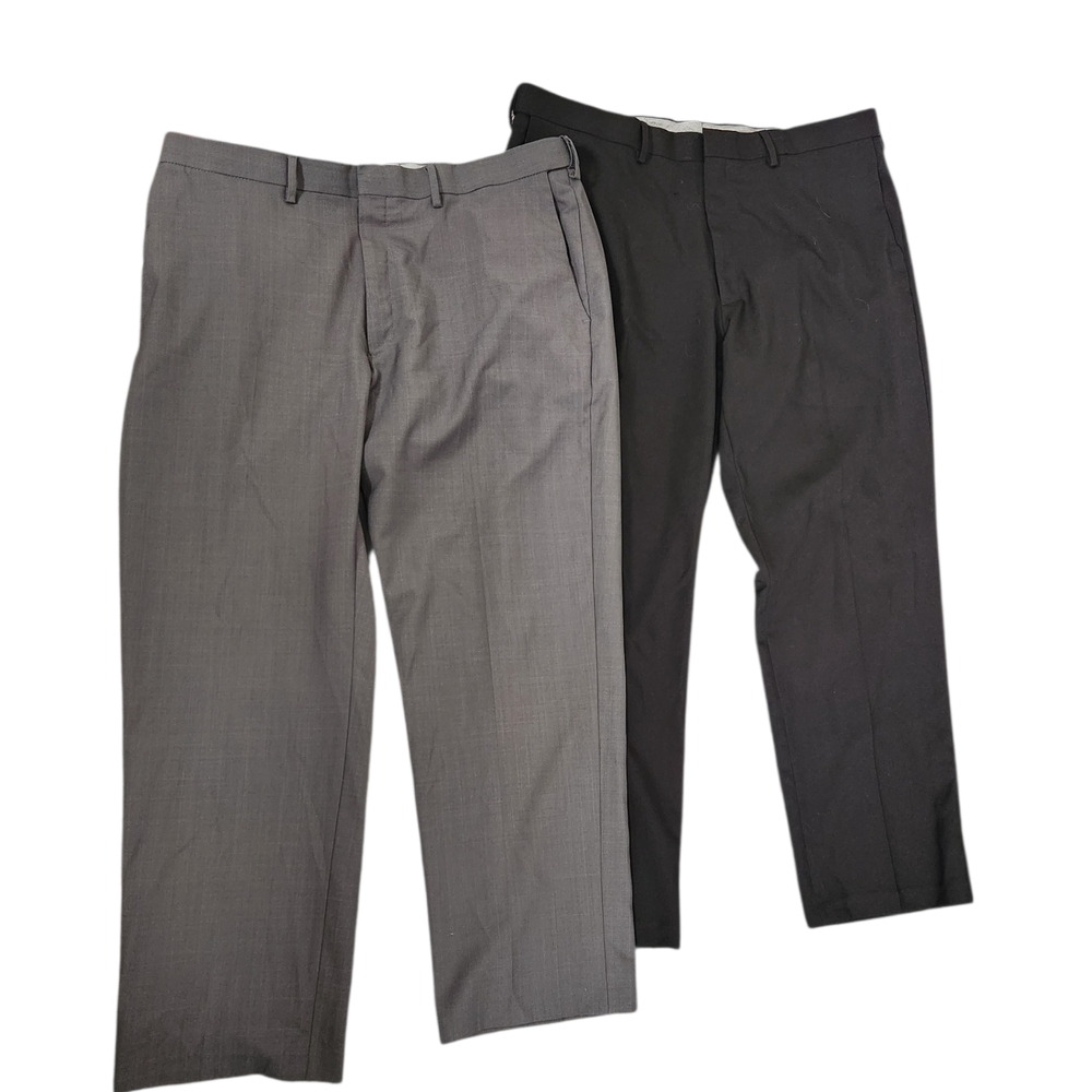 Haggar Men's Dress Pants - Gray & Black Pair